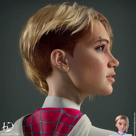 spider gwen hair|gwen stacy spider verse haircut.